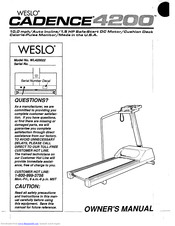 Weslo Cadence 4200 Manual