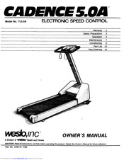 Weslo Cadence 5.0a Treadmill Manual