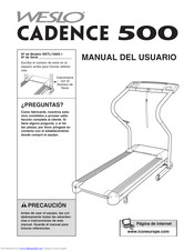 Weslo Cadence 500 Treadmill Manual Del Usuario