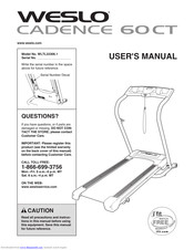 Weslo Cadence 6.0 Treadmill Manual