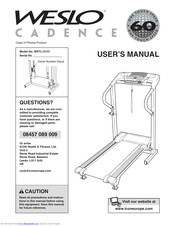 Weslo Cadence 6.0 Treadmill User Manual