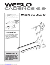 Weslo Cadence 6.9 Ery Treadmill Manual Del Usuario