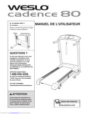 Weslo Cadence 78e Treadmill Manuel De L'utilisateur