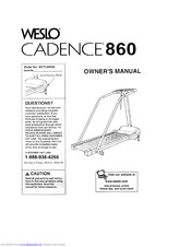 Weslo Cadence 860 Treadmill Manual