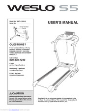 Weslo Cadence S5 Treadmill User Manual