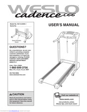 Weslo Cadence C66 Treadmill User Manual
