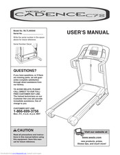 Weslo Cadence C78 Treadmill User Manual