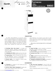 Carrier 58GC Quick Manual