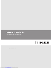 Bosch DIVAR DIP-6082-8HD Quick Installation Manual