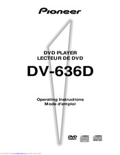 Pioneer DV-636D Operating Instructions Manual