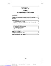 Citizen SR-135T User Manual