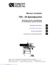 Adler 745-34 Speedpocket Manual