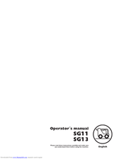 Husqvarna SG11 Operator's Manual