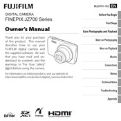 Fujifilm FINEPIX JZ700 Series Owner's Manual
