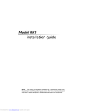 Clarion Ungo Pro Security RK1 Installation Manual