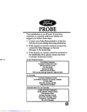 Ford Probe GT Owner's Manual
