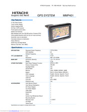 Hitachi MMP-401 Specifications
