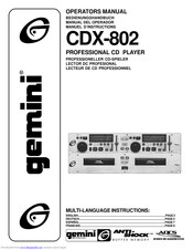 Gemini CDX-802 Operator's Manual