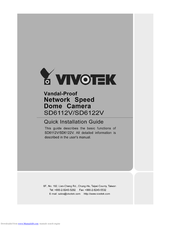 Vivotek sd6112v Quick Installation Manual