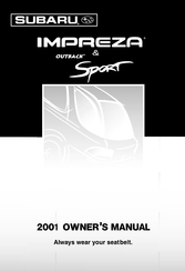 SUBARU 2001 Impreza Sport Safety & Overview Manual