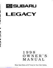 SUBARU 1998 Legacy Owner's Manual
