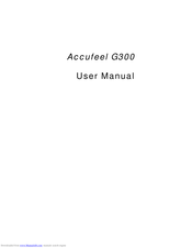 Acer Accufeel G300 User Manual