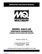 Multiquip GAC2.2H Operation And Parts Manual