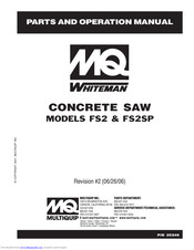 Multiquip FS2SP Parts And Operation Manual