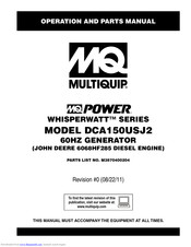 Multiquip Whisperwatt DCA150USJ2 Operation And Parts Manual