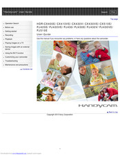 Sony HandyCam HDR-CX400E User Manual
