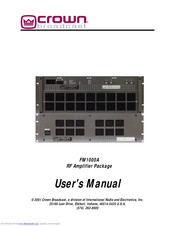 Crown FM1000A User Manual