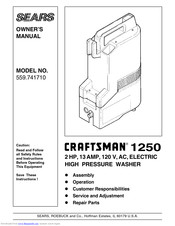 Craftsman 1250 Owner's Manual
