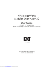 HP StorageWorks Modular Smart Array 30 User Manual