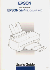 EPSON Stylus color 600 User Manual
