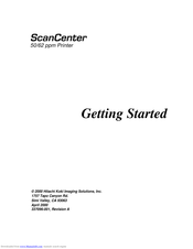 Hitachi ScanCenter Getting Started Manual