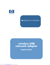 Hp Wireless USB Network Adapter hn210w User Manual