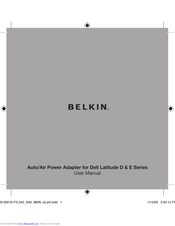 Belkin auto/air power adapter for dell User Manual