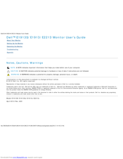 Dell E2213 User Manual