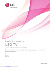LG 32LP63 Series Owner's Manual