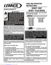 Lennox Hearth Products MPLDV-45NE Care And Operation Instructions Manual