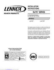 Lennox ELITE SERIES LA41CF Installation Instructions Manual