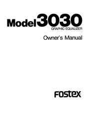 Fostex 3030 Owner's Manual