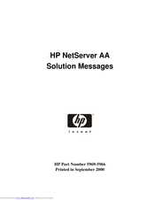 HP NetServer AA 4000 Manual