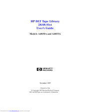 HP Surestore Tape Library Model 4/48 User Manual