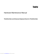 Lenovo ThinkPad Helix Hardware Maintenance Manual