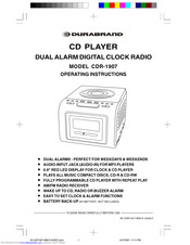 Durabrand CDR-1907 Operating Instructions Manual