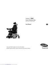 Invacare FDX-MCG User Manual