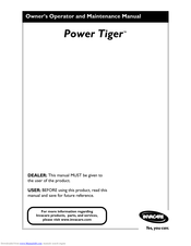 Invacare Power Tiger Owner's Operator And Maintenance Manual