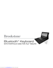 Brookstone Bluetooth Keyboard Quick Manual
