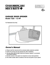 Chamberlain 7320-1 HP Owner's Manual